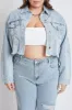 Women's Plus Cropped Denim Jacket sold by YMI