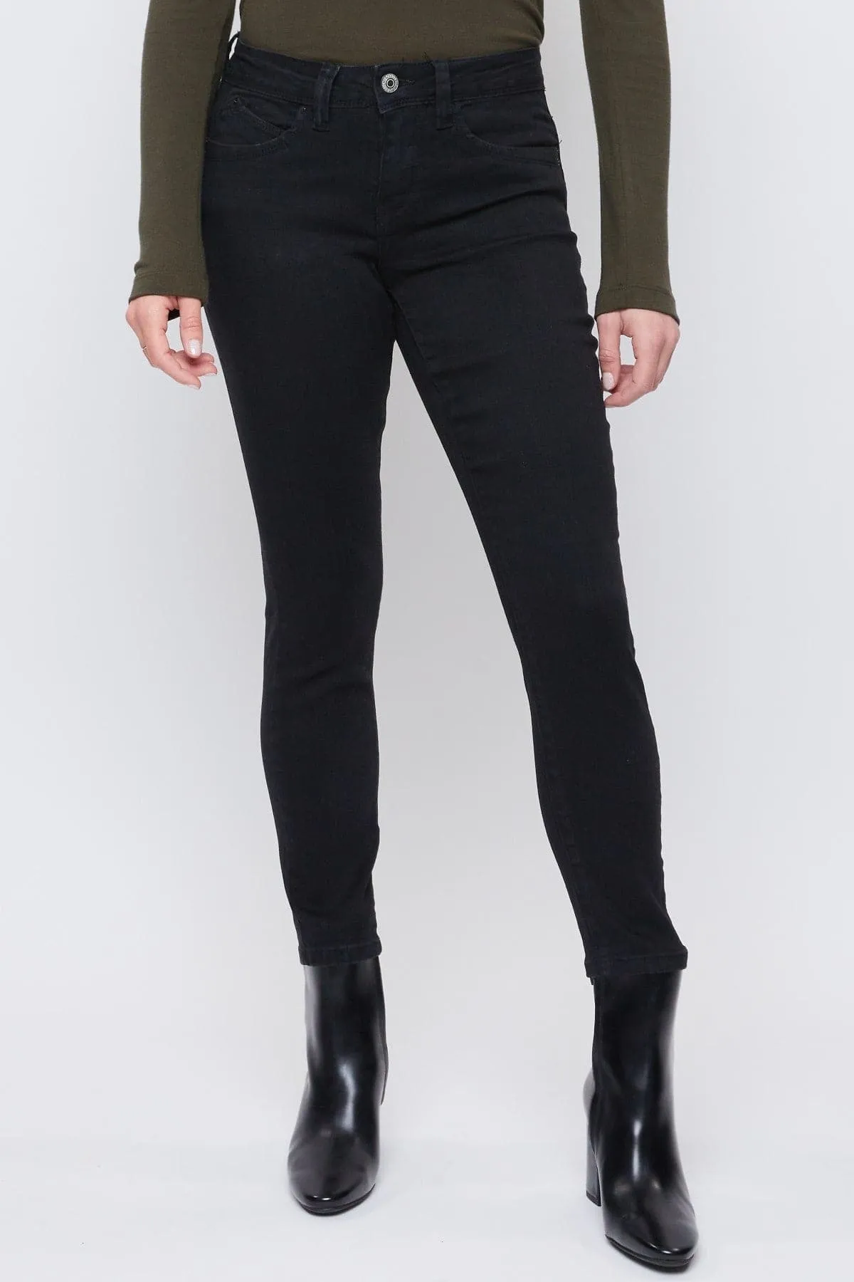 Women's Petite WannaBettaButt Mid Rise Skinny Jean sold by YMI product image thumbnail 3