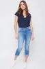 Women's Petite WannaBettaButt Mega Cuff Ankle Jeans sold by YMI