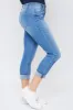 Women's Petite WannaBettaButt Mega Cuff Ankle Jeans sold by YMI