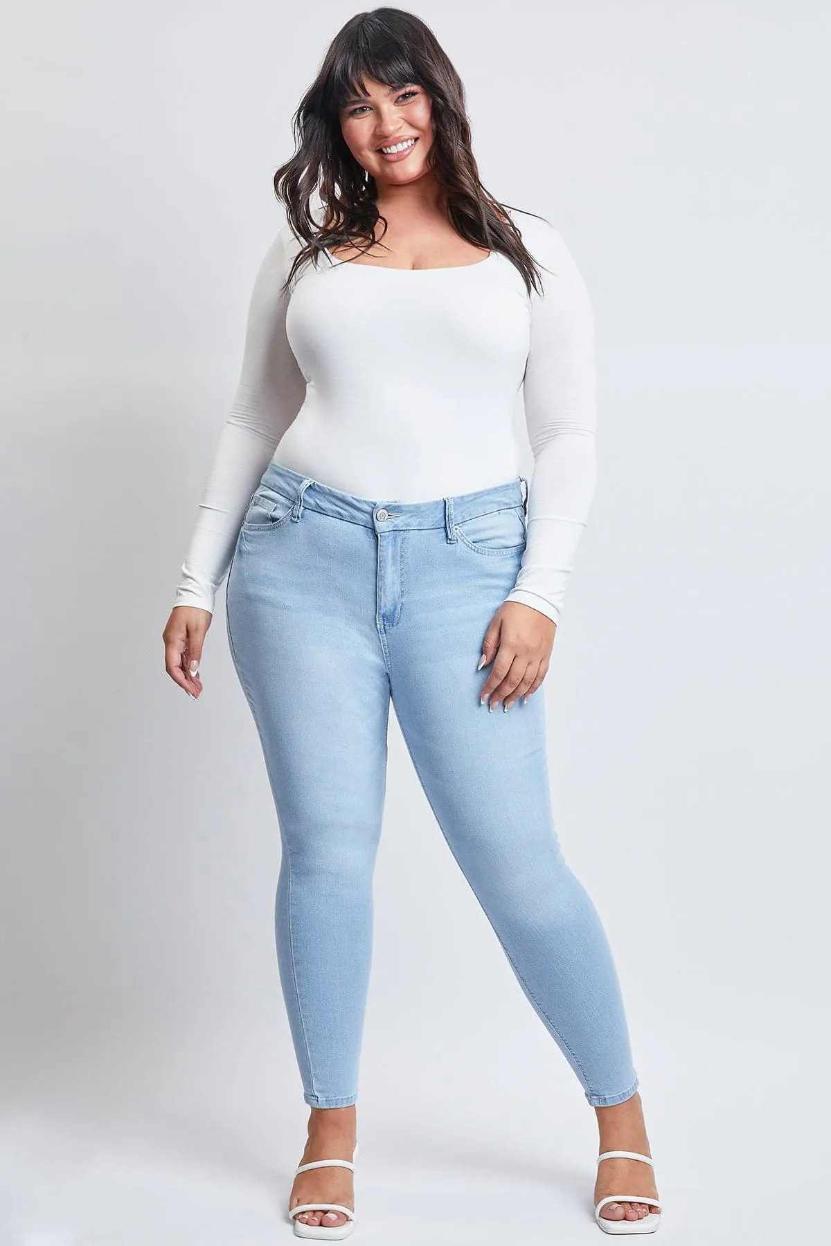 Women's Plus Size Sustainable Curvy Fit Skinny Jeans sold by YMI product image thumbnail 2