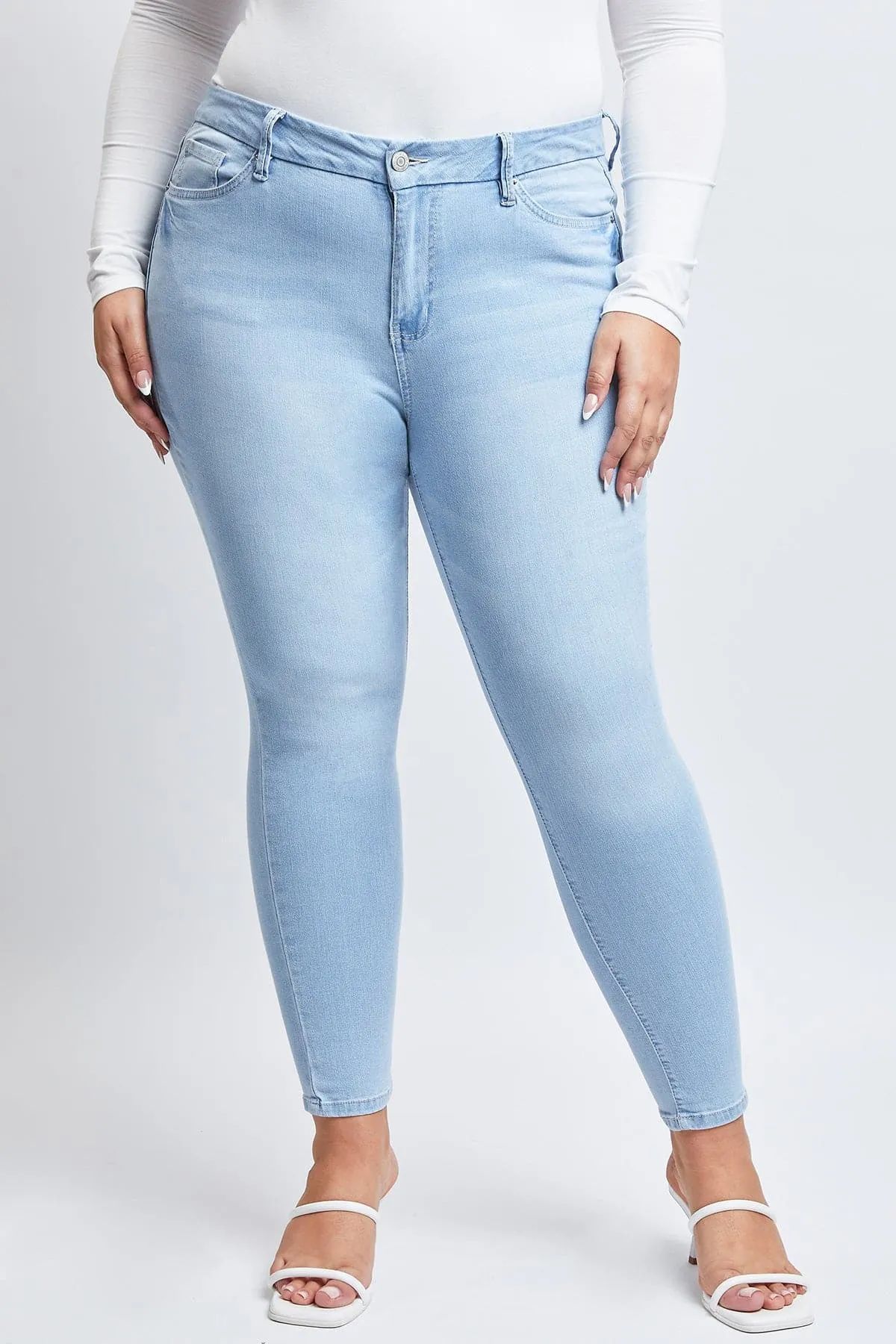 Women's Plus Size Sustainable Curvy Fit Skinny Jeans sold by YMI product image thumbnail 3