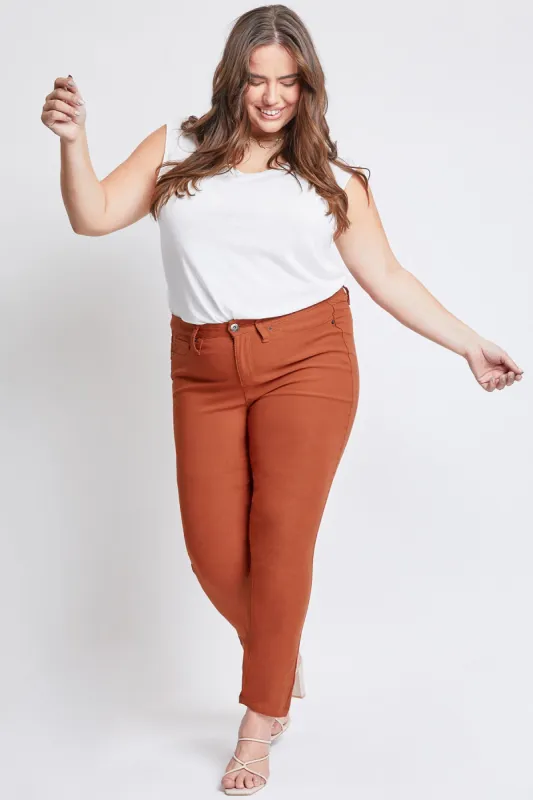 Women's Plus Size Hyperstretch Forever Color Skinny Pants sold by YMI
