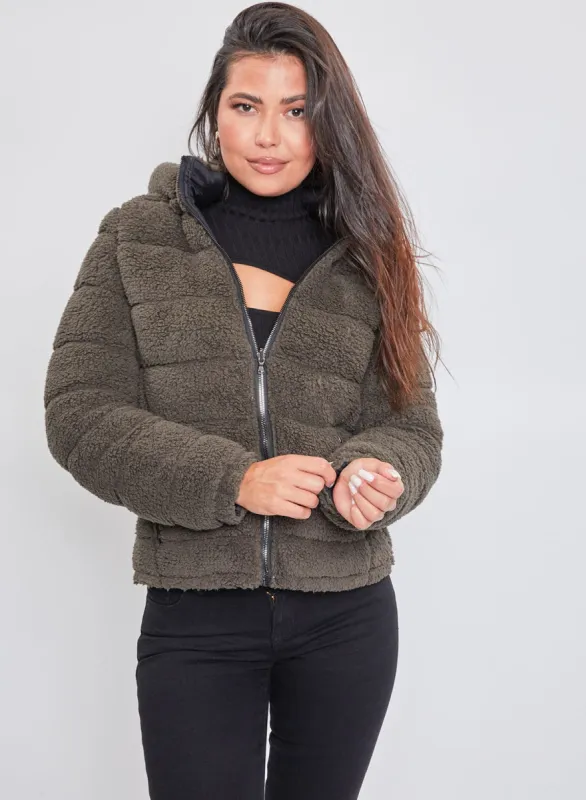Women's Winter Poodle Fur Reversible Jacket sold by YMI