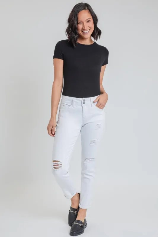 Women's WannaBettaButt Cuff Ankle Jean sold by YMI