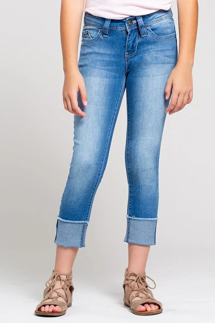 Girls WannaBettaFit Cuff Skinny Jeans sold by YMI product image thumbnail 2