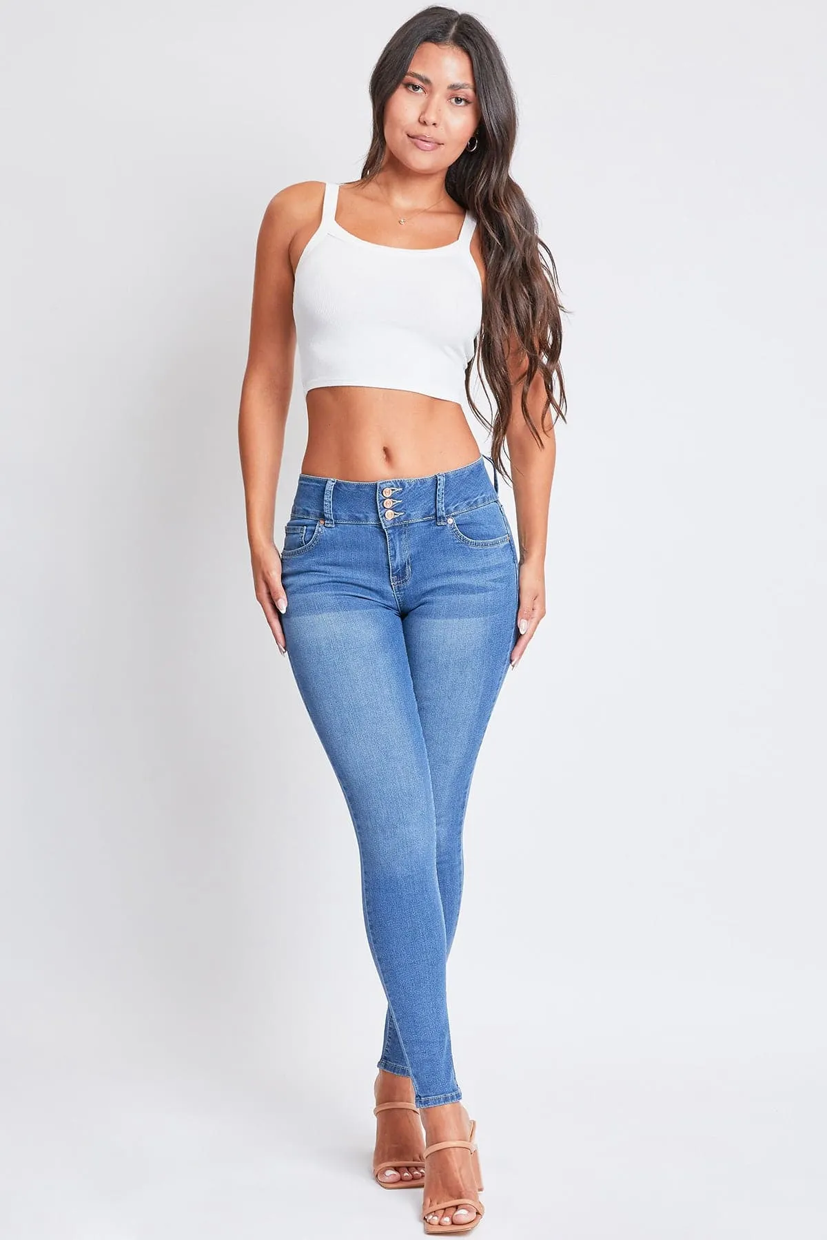 Women's Sustainable Essential Skinny Jeans sold by YMI