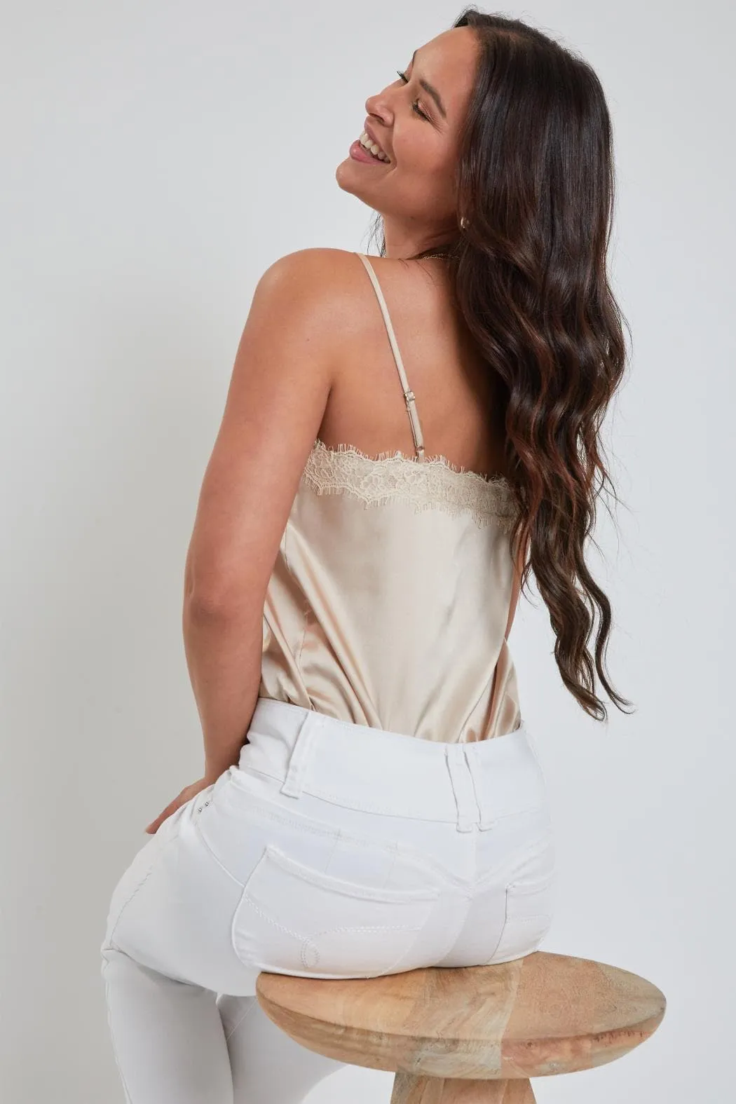 Women's Petite WannaBettaButt 3-Button Skinny Jean sold by YMI product image thumbnail 5