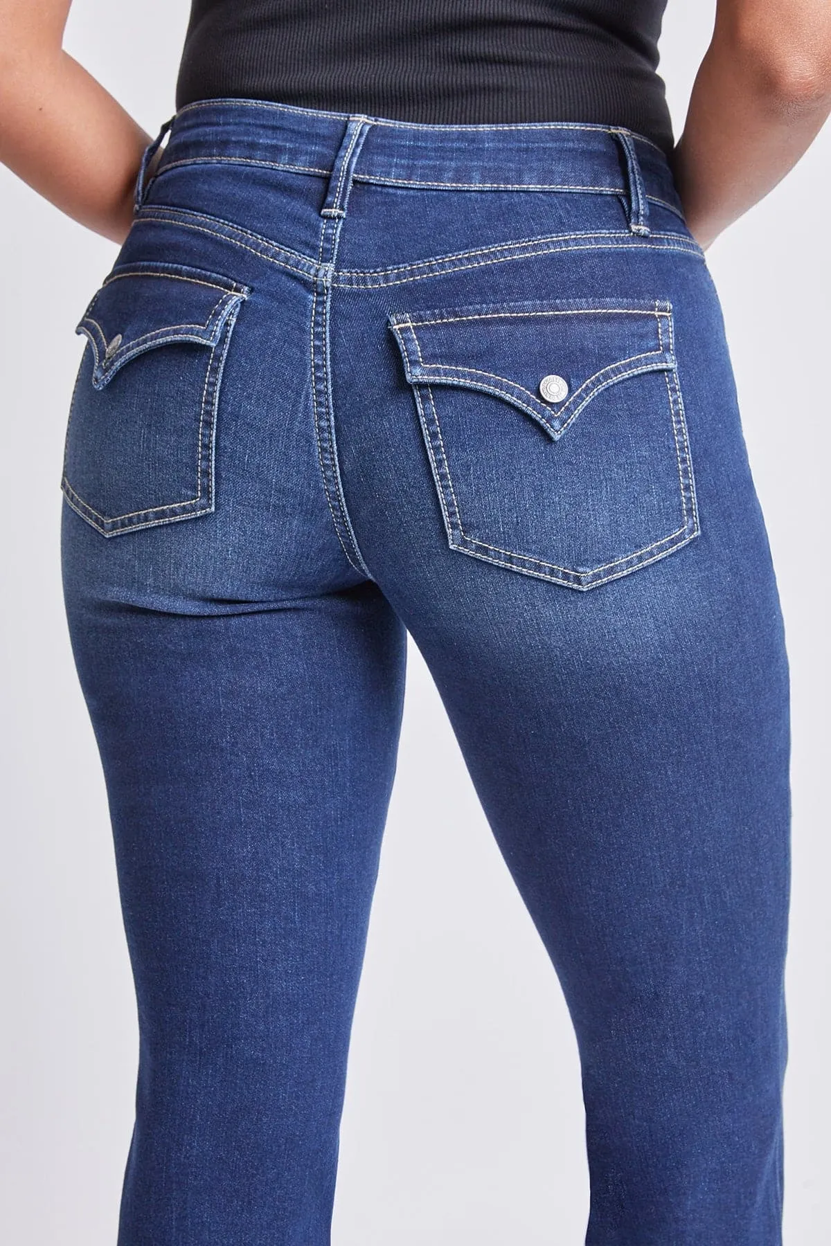 Women's Sustainable High Rise Flap Pocket Bootcut Jeans sold by YMI product image thumbnail 5