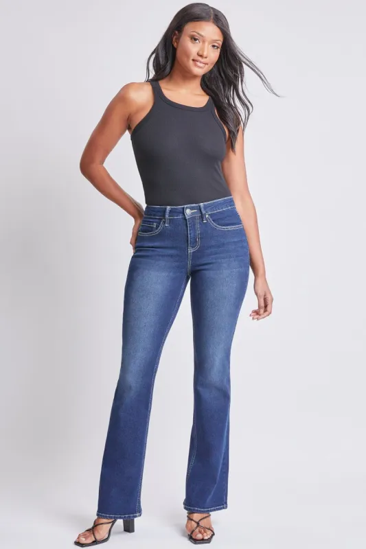 Women's Sustainable High Rise Flap Pocket Bootcut Jeans sold by YMI