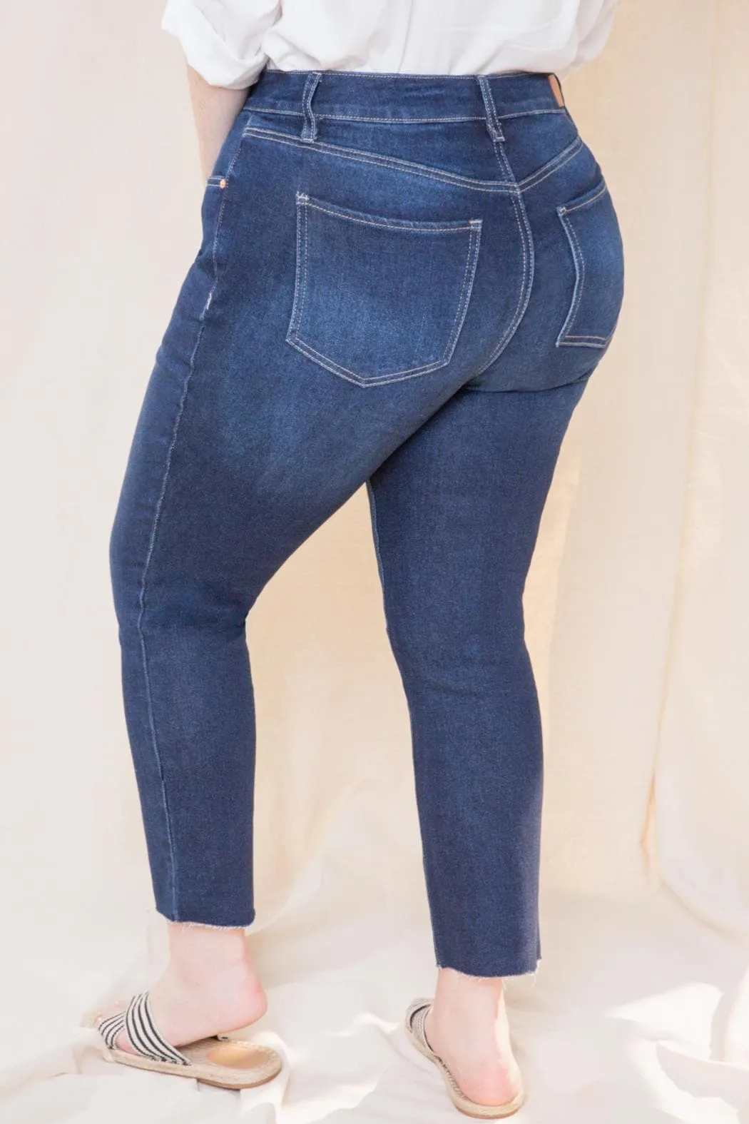 Women's Plus Size Vintage Dream High Rise Straight Jeans sold by YMI product image thumbnail 4
