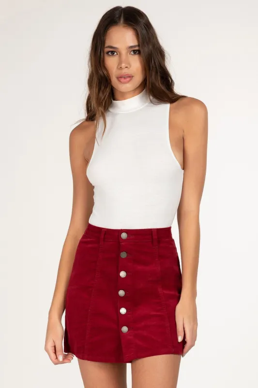 Women´s A-Line Corduroy Mini Skirt sold by YMI