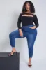 Women's Plus Denim Ankle Jogger sold by YMI
