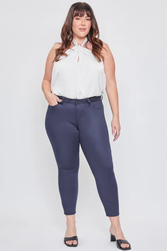 Women's Plus Size Mid Rise Hyperstretch Ankle Pants sold by YMI