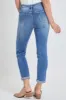 Women's Vintage High Rise Rolled-Cuff Straight Jeans sold by YMI