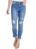 Women's Vintage High Rise Rolled-Cuff Straight Jeans sold by YMI