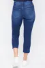 Women's Vintage High Rise Slim Straight Raw Hem Cropped Flood Jeans sold by YMI