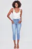 Women's Vintage High Rise Slim Straight Raw Hem Cropped Flood Jeans sold by YMI