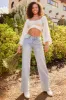Women’s Sustainable WannaBettaButt Low Rise Wide Leg Jeans- Festival sold by YMI