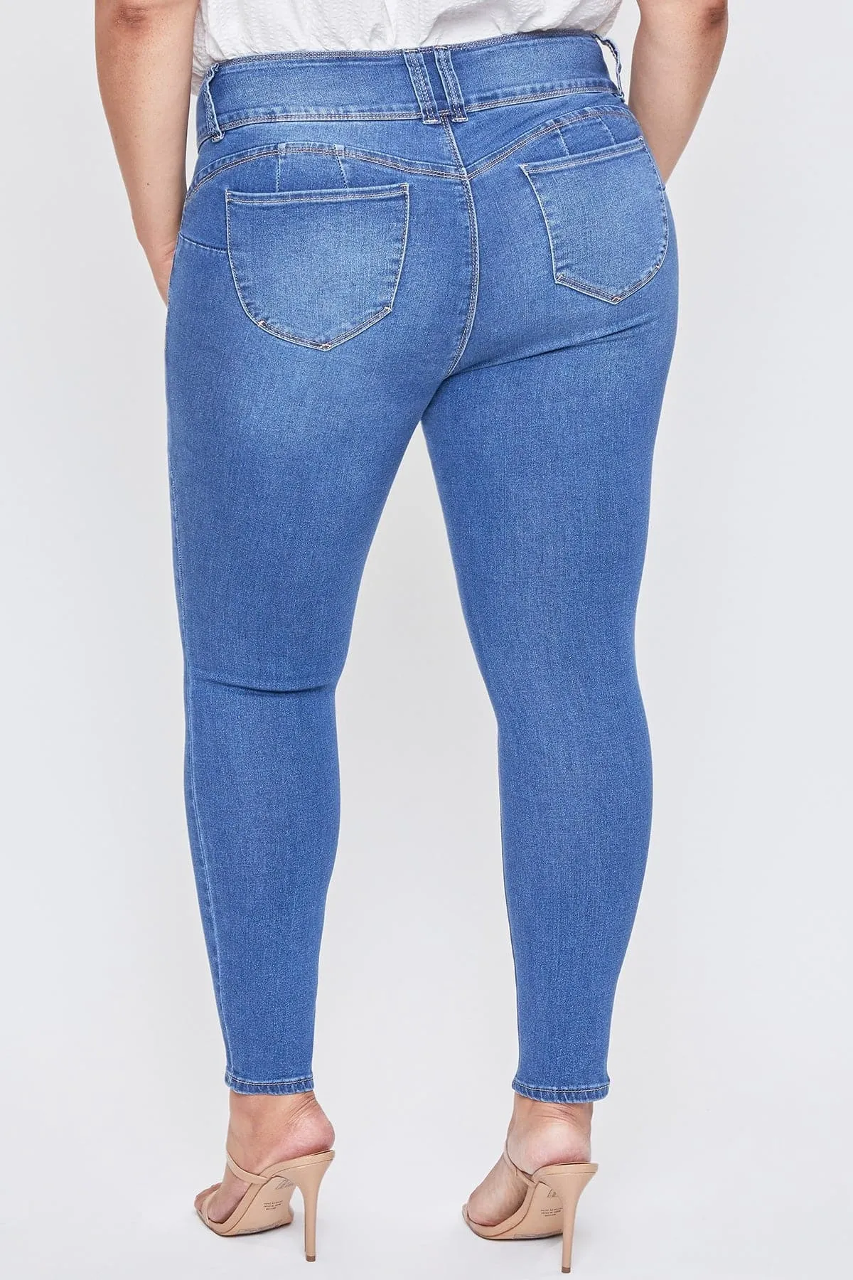 Women's Plus Size Sustainable WannaBettaButt Skinny Jeans sold by YMI product image thumbnail 4