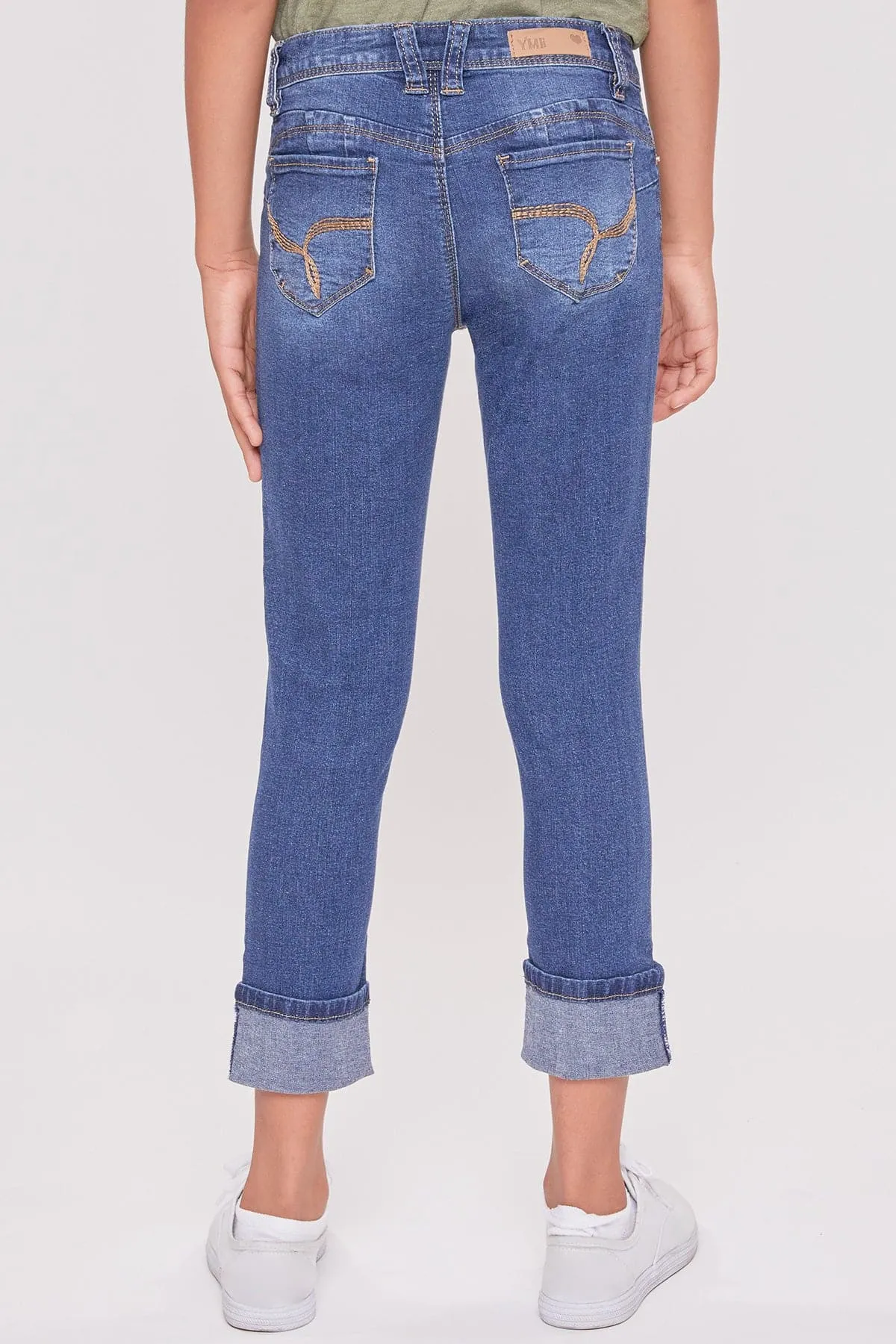 Girls WannaBettaFit Cuff Skinny Jeans sold by YMI product image thumbnail 4