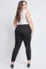Women's Plus Size WannaBettaButt High Rise 1 Button Skinny Jean With Regular Hem sold by YMI