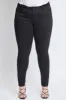 Women's Plus Size WannaBettaButt High Rise 1 Button Skinny Jean With Regular Hem sold by YMI
