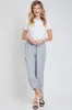 Women's Linen Elastic Waist with Tulip Hem Pant sold by YMI
