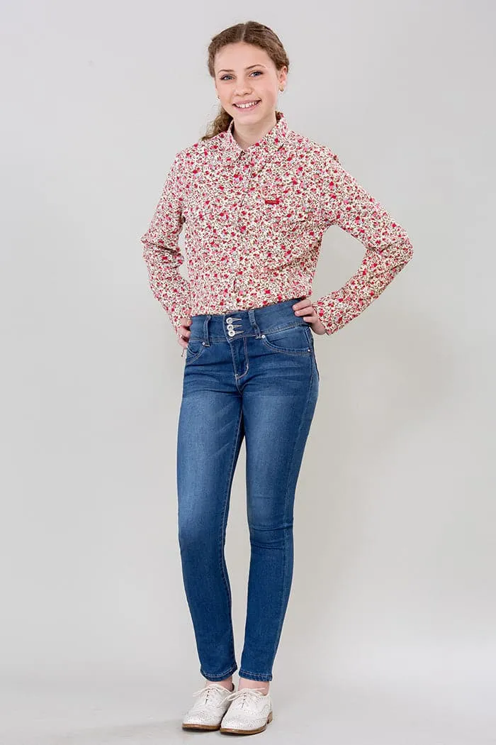 Girls WannaBettaFit 3-Button Skinny sold by YMI