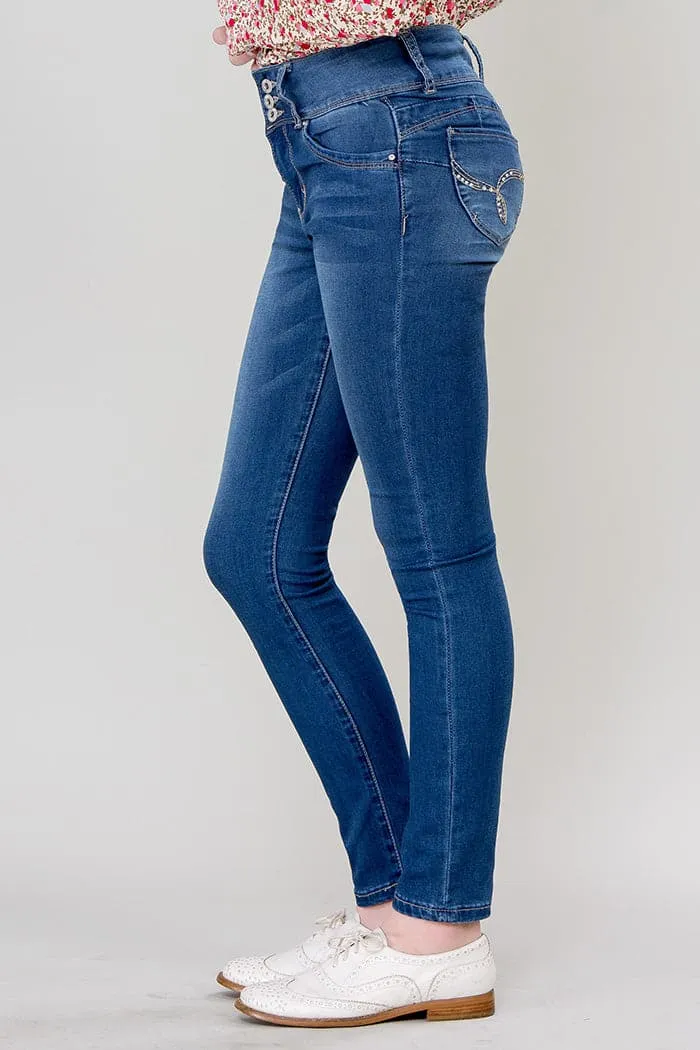 Girls WannaBettaFit 3-Button Skinny sold by YMI product image thumbnail 3