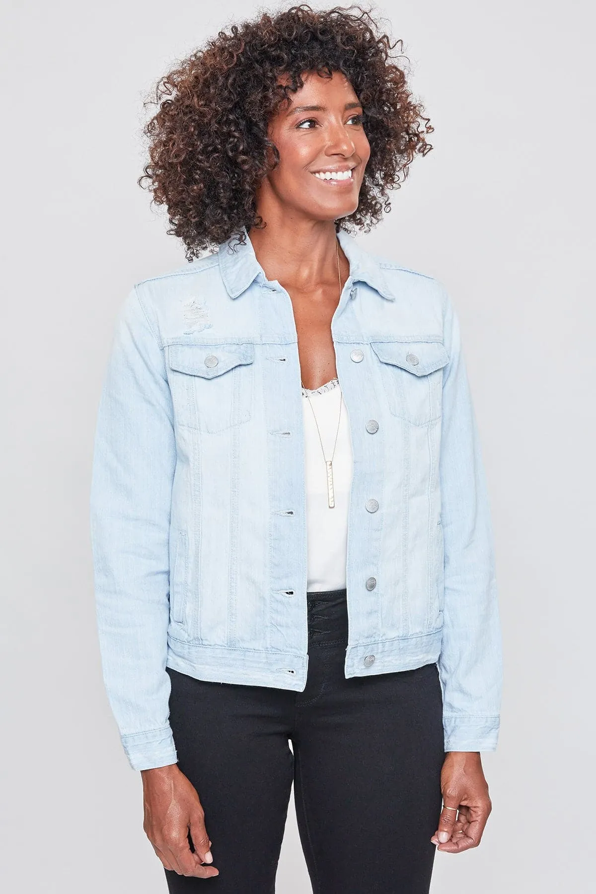 Women's Distressed Denim Jacket sold by YMI product image thumbnail 5