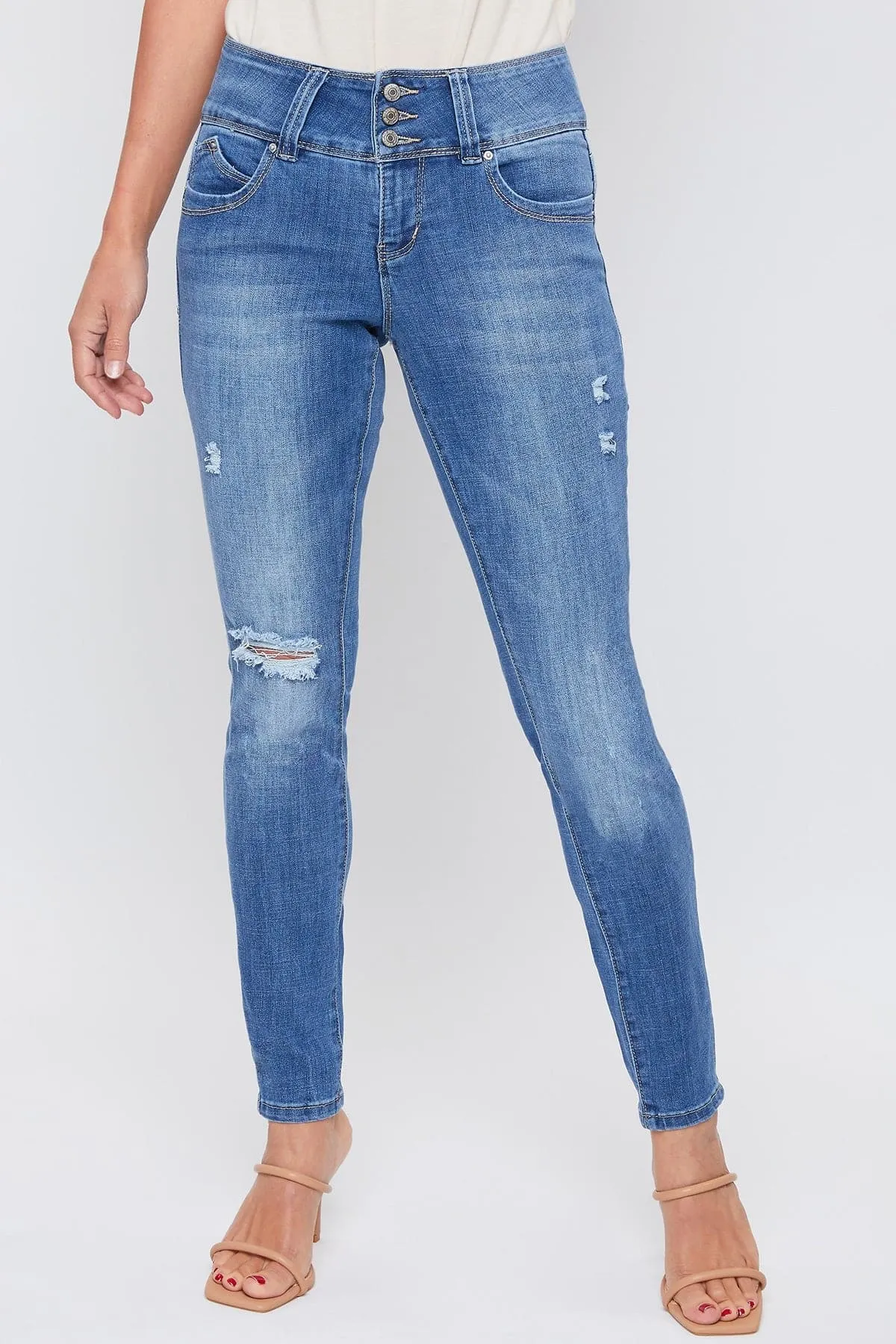 Women's Sustainable WannaBettaButt Mid Rise Jeans sold by YMI product image thumbnail 2