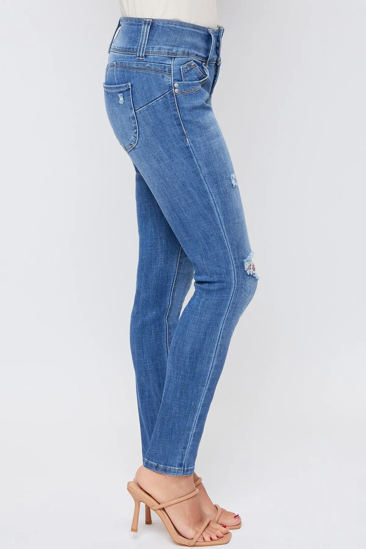 Women's Sustainable WannaBettaButt Mid Rise Jeans sold by YMI product image thumbnail 3