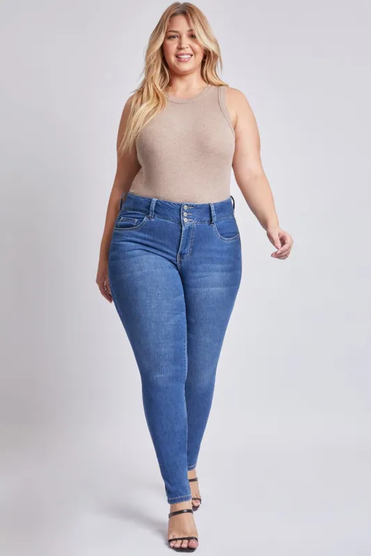 Women's Plus Size Essential Skinny Jeans sold by YMI