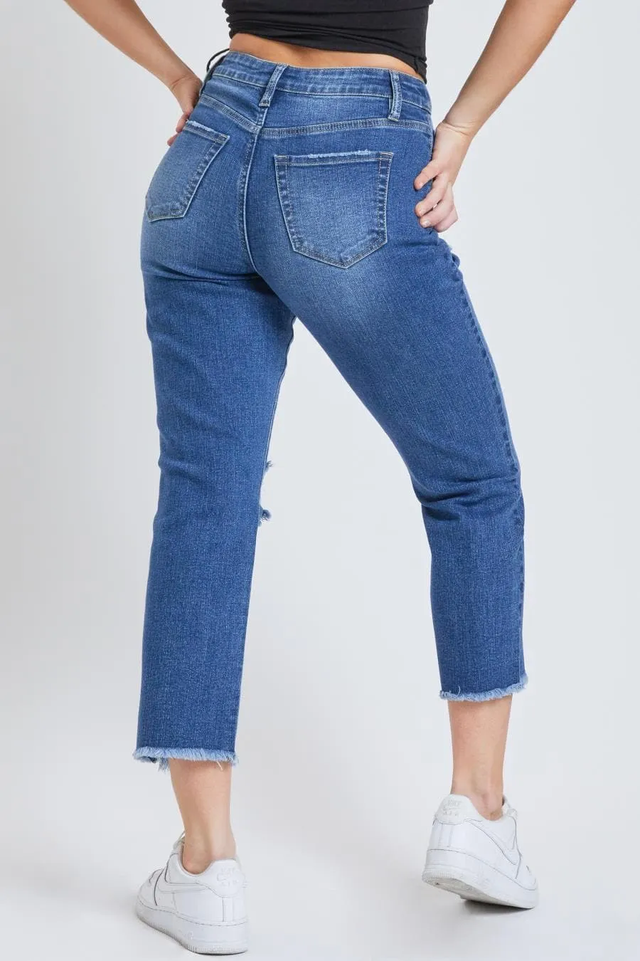 Women's Dream Straight Jeans with Raw Hem sold by YMI product image thumbnail 4