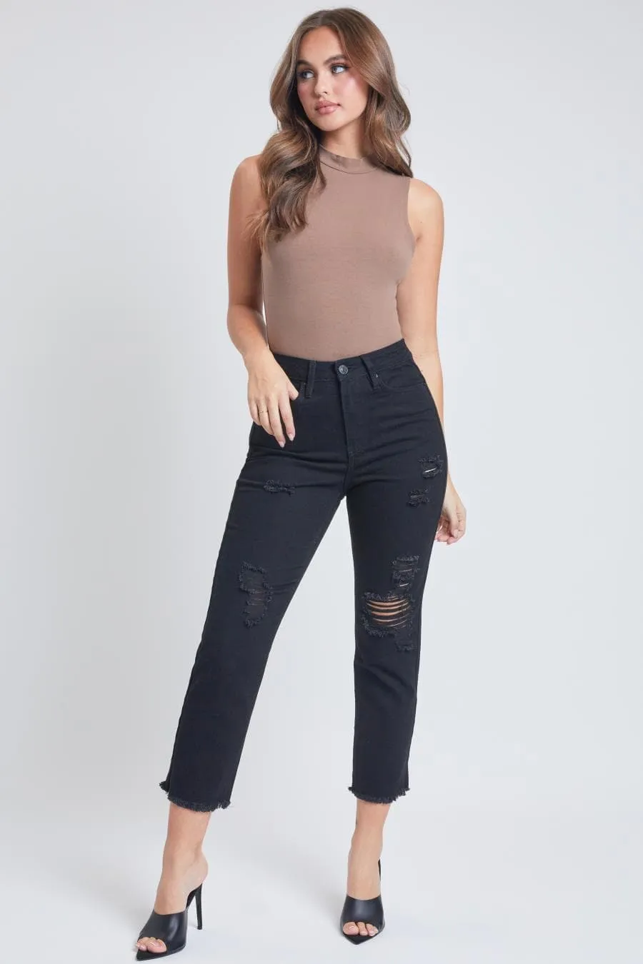 Women's Dream Straight Jeans with Raw Hem sold by YMI product image thumbnail 5