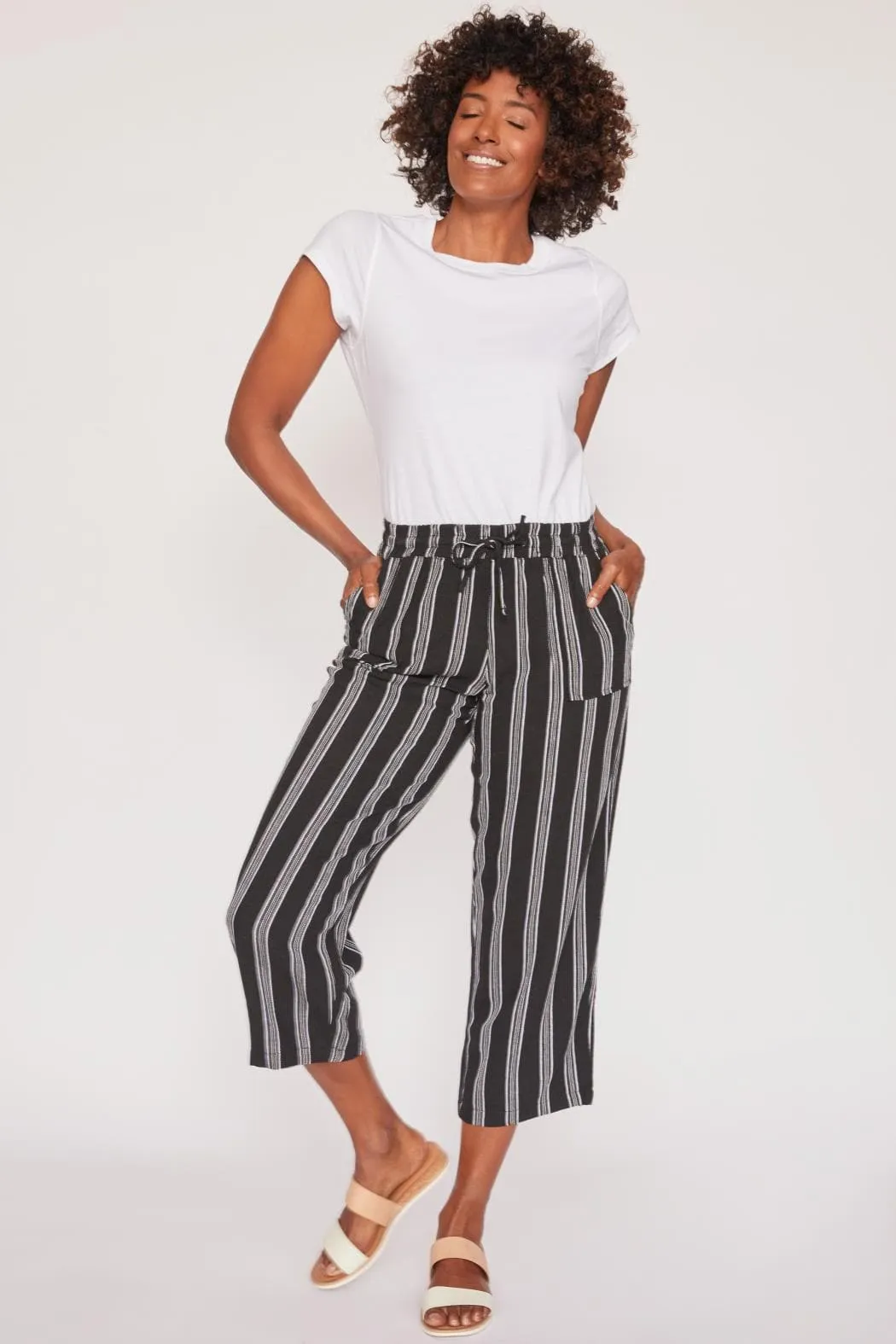 Women's Linen Lounge Pants with Elastic Waistband sold by YMI