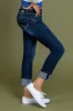 Girls WannaBettaFit 2-Button Wide Cuff Denim Skinny Jeans sold by YMI