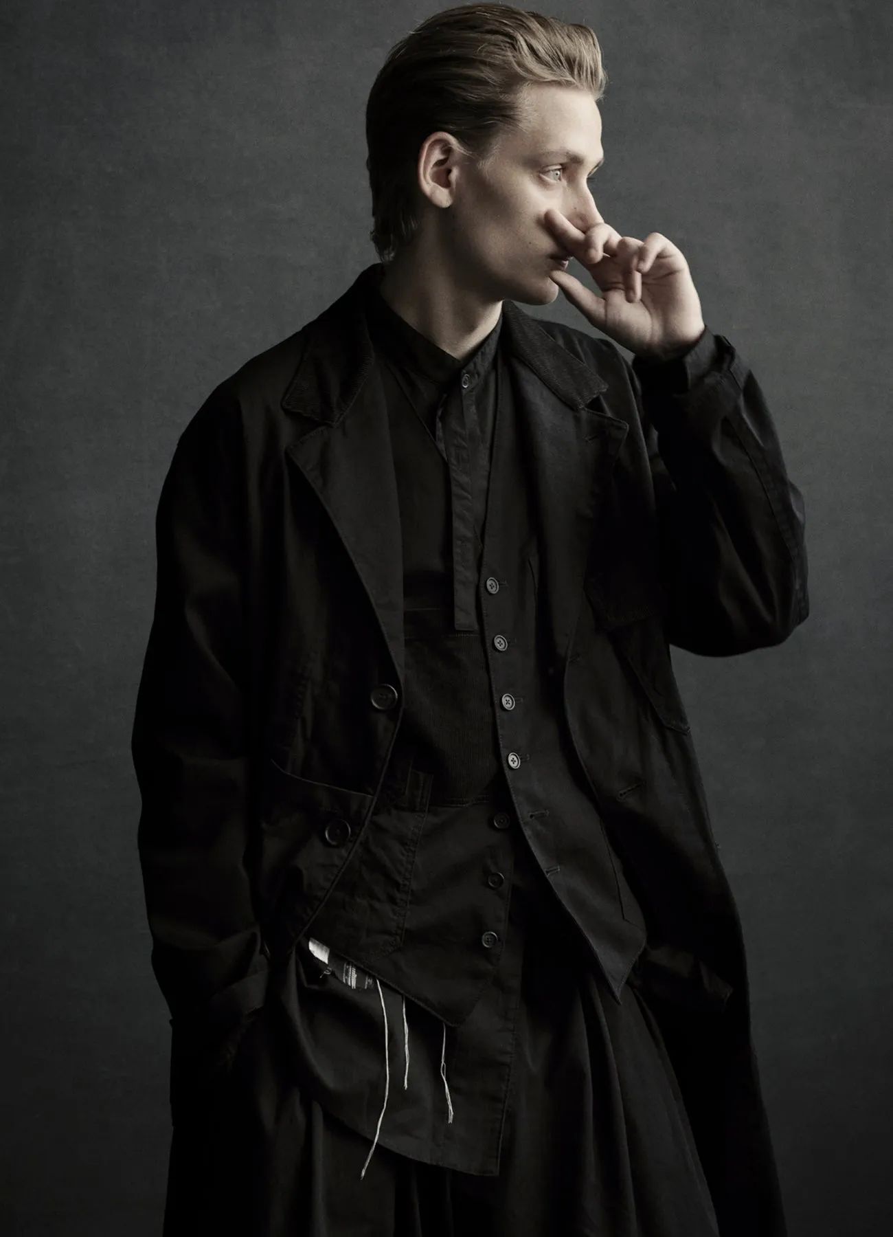 VARIOUS FABRICS CRAZY PATCHWORK VEST sold by Yohji Yamamoto product image thumbnail 2