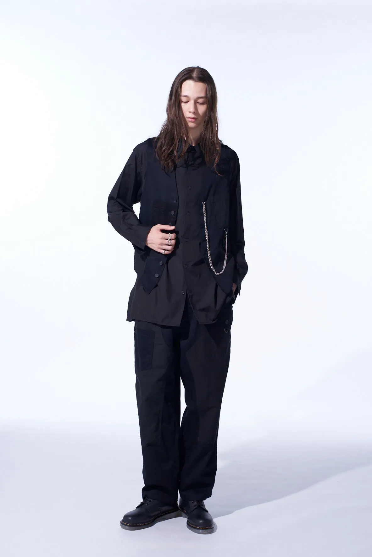 VARIOUS FABRICS CRAZY PATCHWORK VEST sold by Yohji Yamamoto product image thumbnail 4