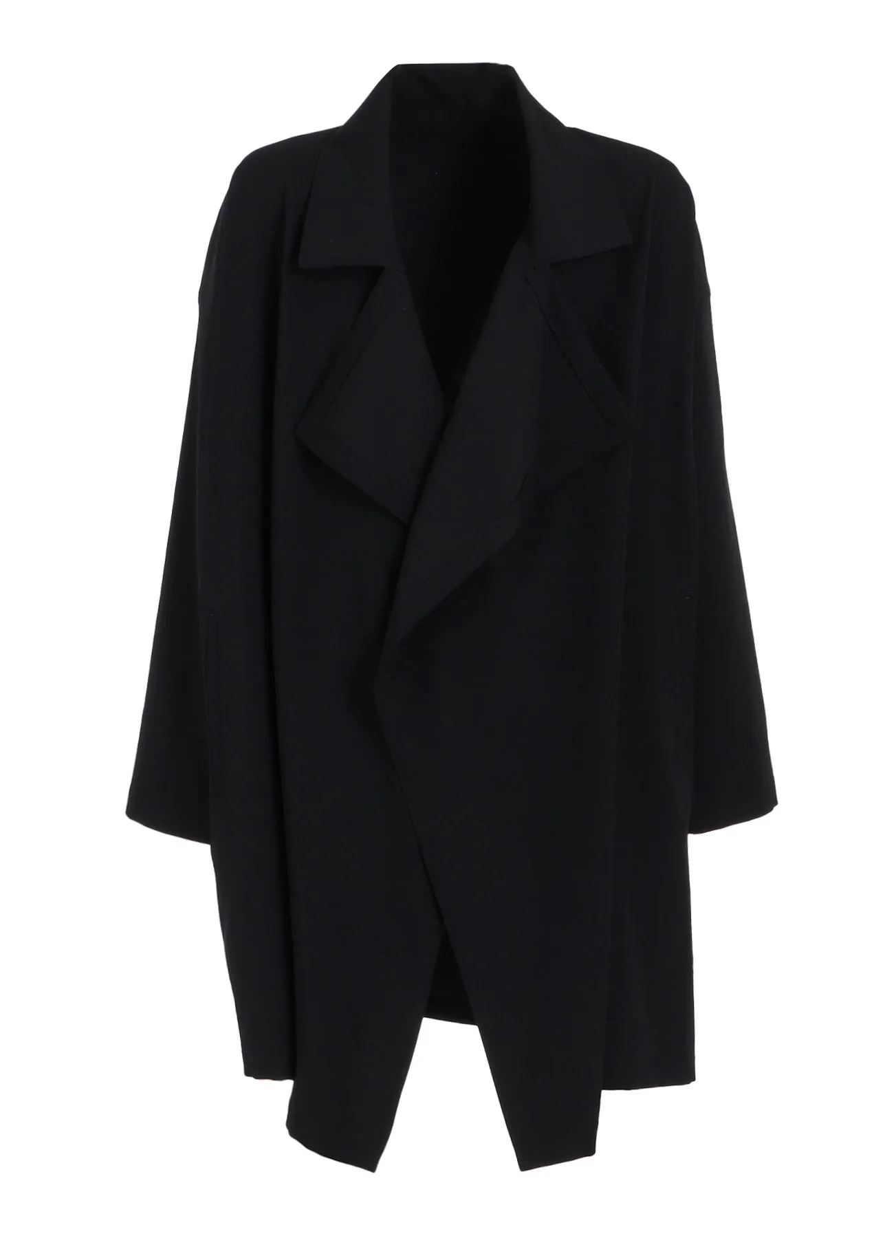 WASHER WOOL GABARDINE FLAME DOUBLE DRAPE COAT sold by Yohji Yamamoto product image thumbnail 2