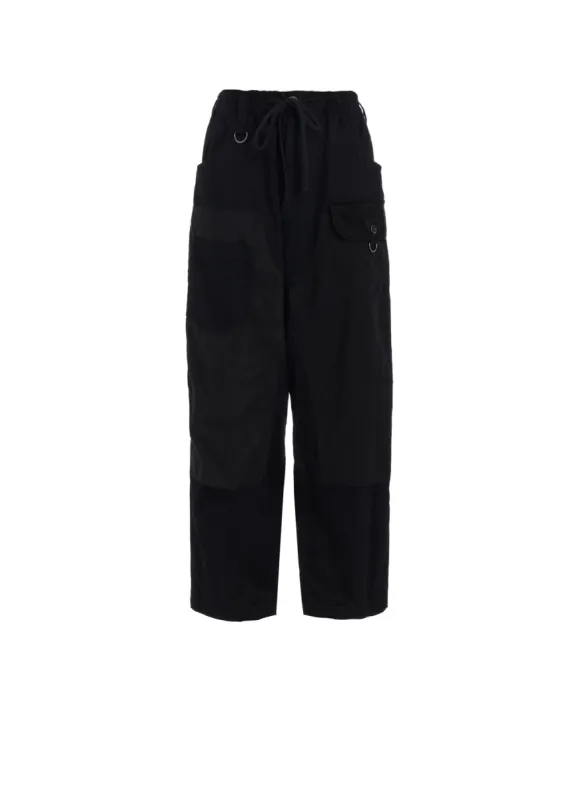 VARIOUS FABRICS CRAZY PATCHWORK DOUBLE KNEE PAINTER PANTS sold by Yohji Yamamoto