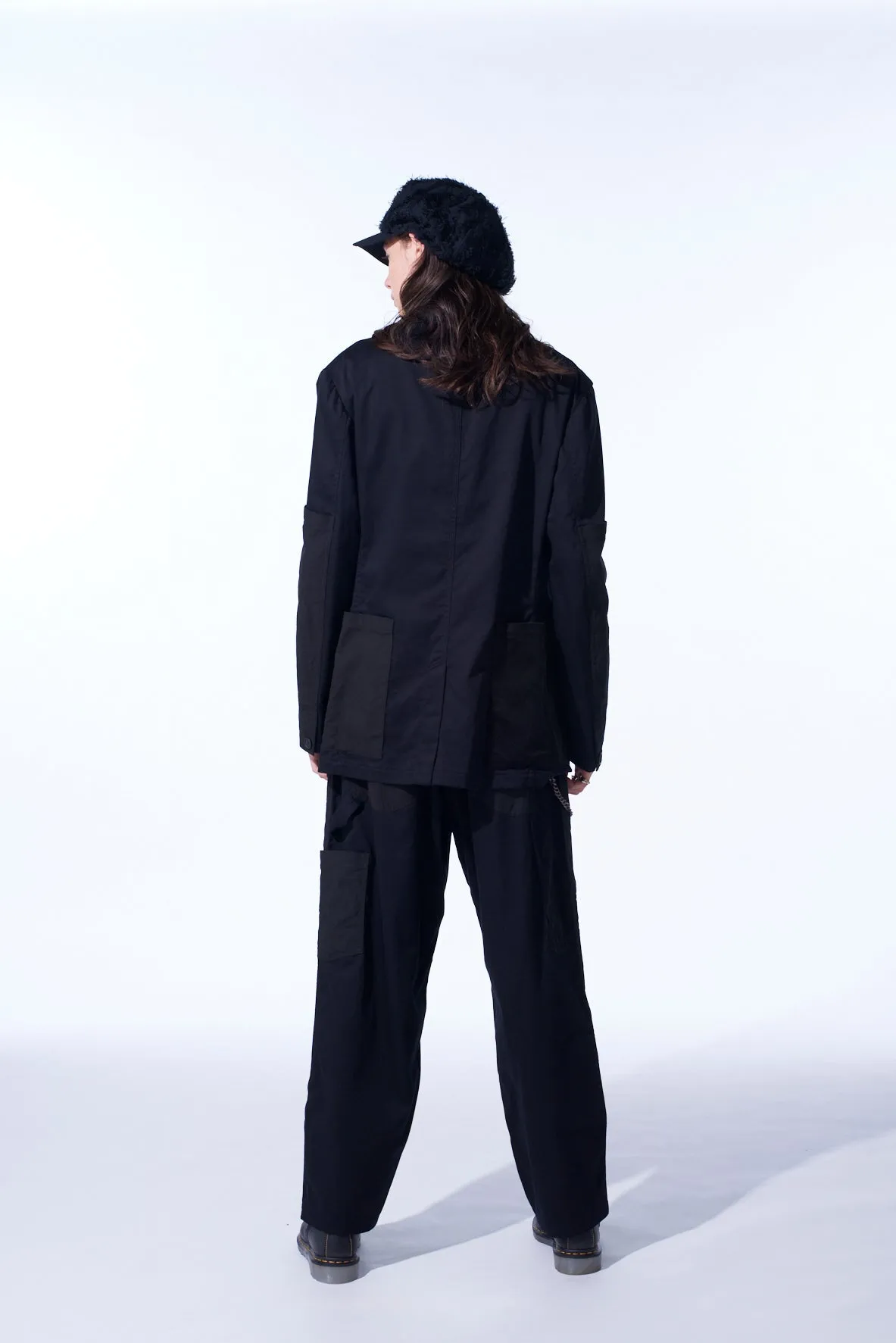 VARIOUS FABRICS CRAZY PATCHWORK JACKET sold by Yohji Yamamoto product image thumbnail 4