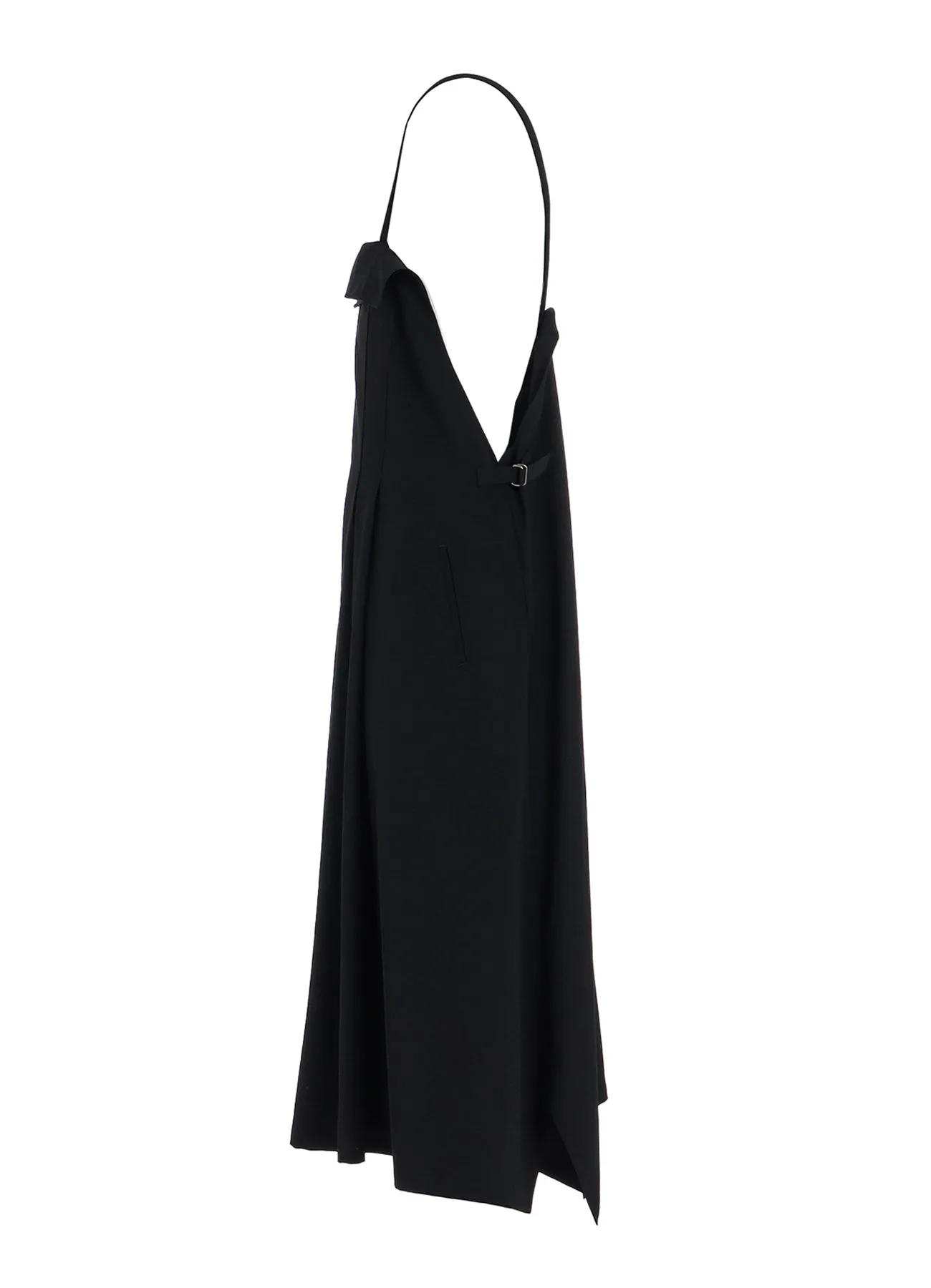 WASHER WOOL GABARDINE PLEATED SHOULDER STRAP DRESS sold by Yohji Yamamoto product image thumbnail 3