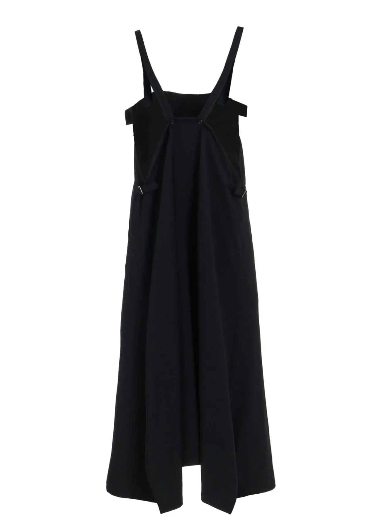 WASHER WOOL GABARDINE PLEATED SHOULDER STRAP DRESS sold by Yohji Yamamoto product image thumbnail 4