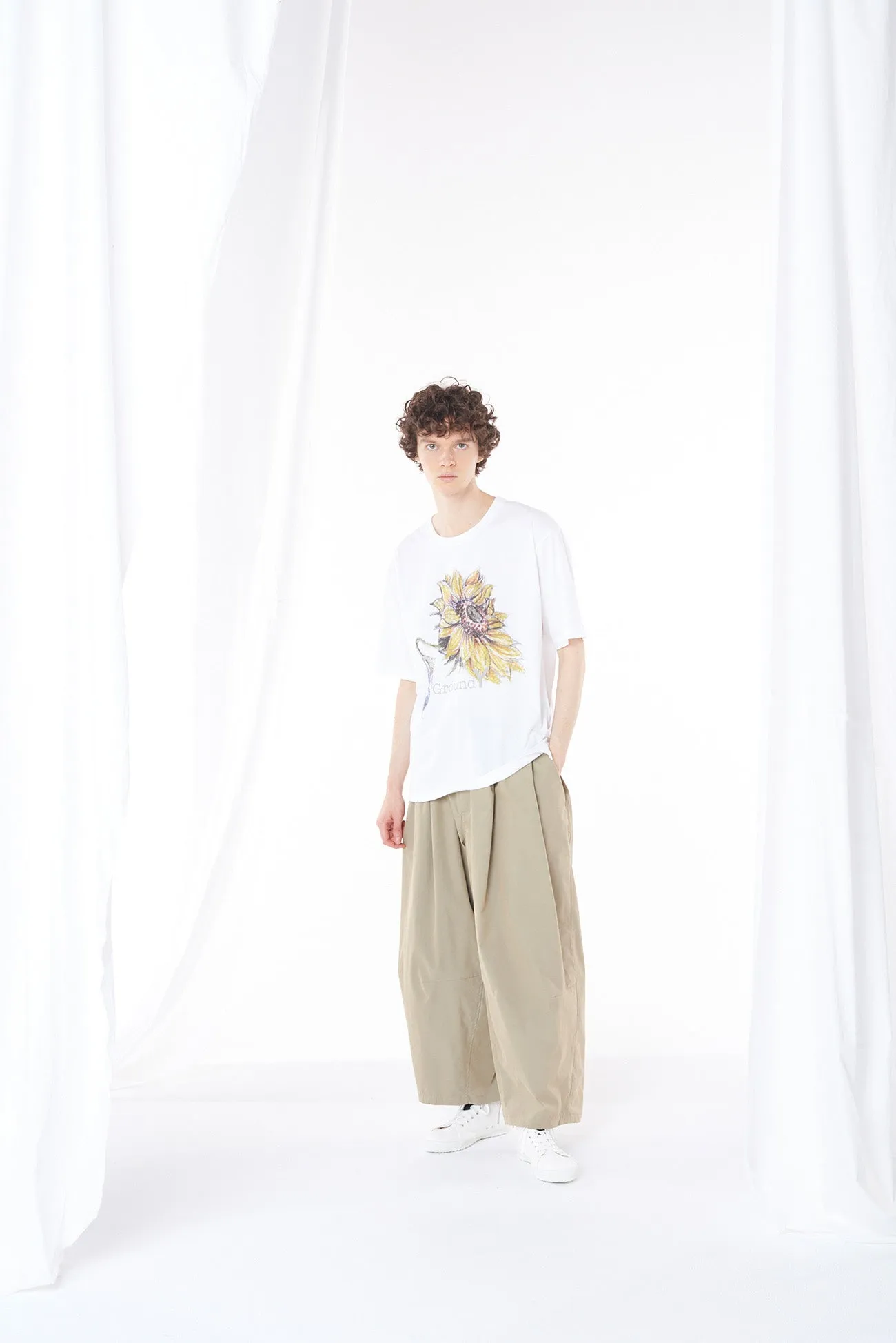 SUNFLOWER PRINT T-SHIRT sold by Yohji Yamamoto product image thumbnail 5
