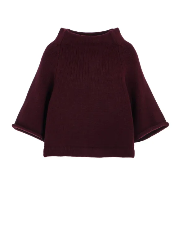LAMB WOOL JERSEY ROLLED SLEEVE PULLOVER sold by Yohji Yamamoto