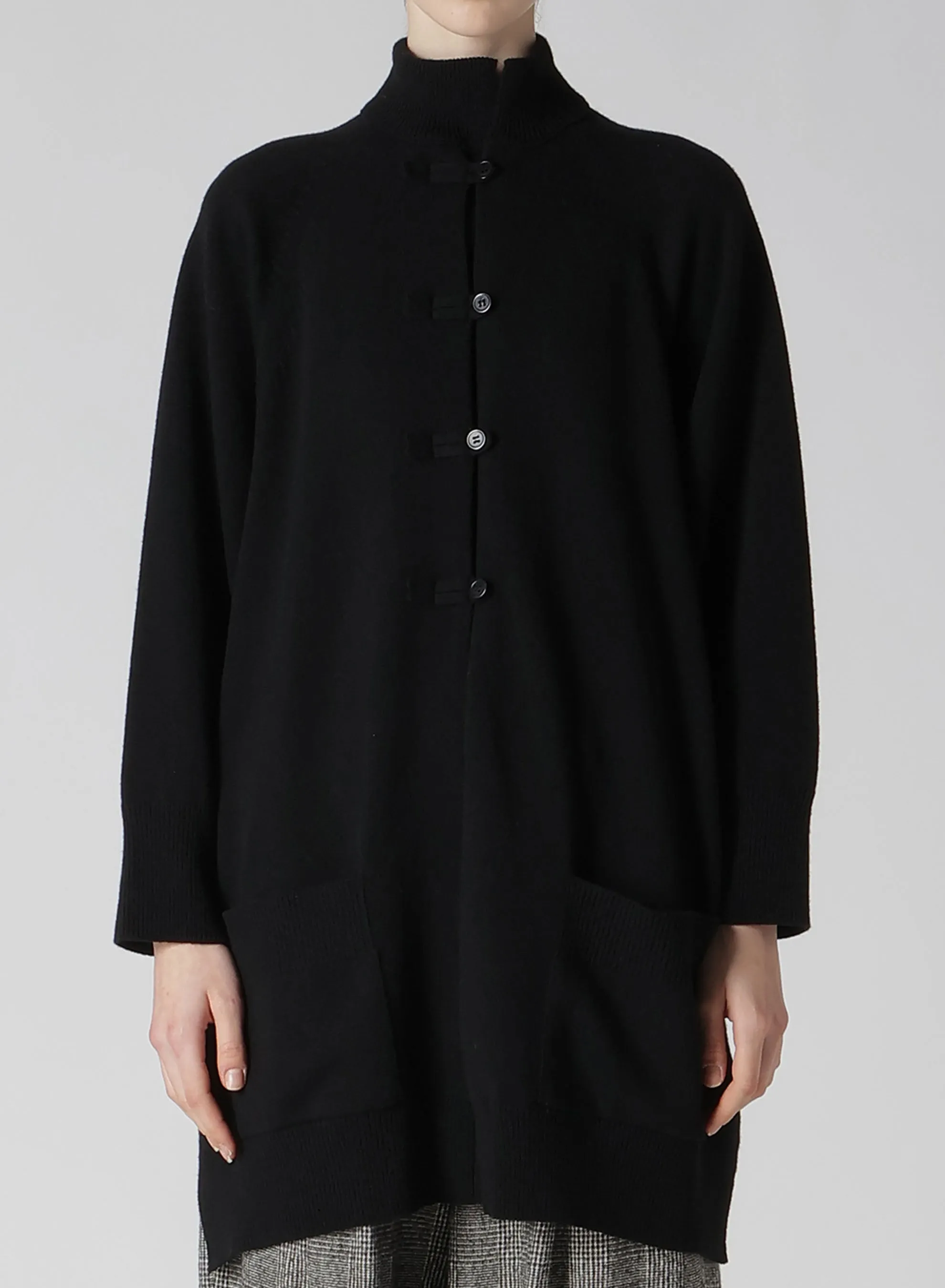 LAMB WOOL JERSEY CHINA BUTTON LONG CARDIGAN sold by Yohji Yamamoto product image thumbnail 4