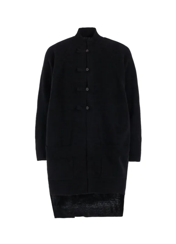 LAMB WOOL JERSEY CHINA BUTTON LONG CARDIGAN sold by Yohji Yamamoto