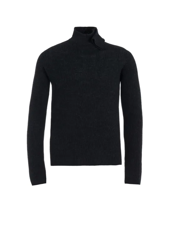 HIGH NECK RIBBED PULLOVER sold by Yohji Yamamoto
